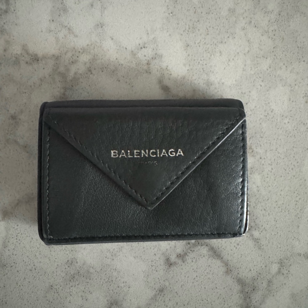 Balenciaga Papier Mini Trifold Wallet - Grey